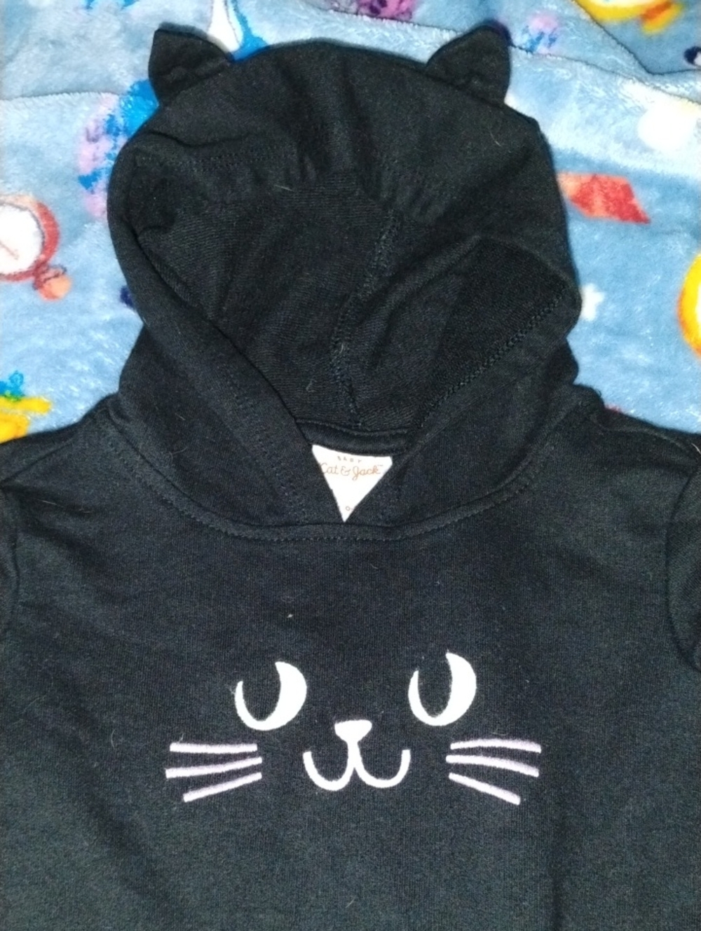 Cat & Jack Baby Black Cat Onesie (open foot)